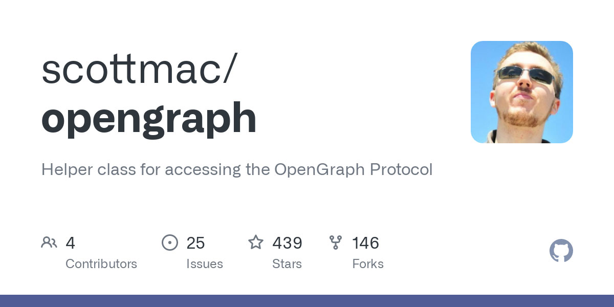 GitHub - scottmac/opengraph: Helper class for accessing the OpenGraph Protocol